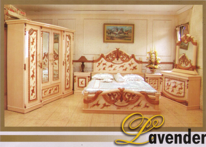 kamar set clasic, klasik kamar set, lavender bedroom set